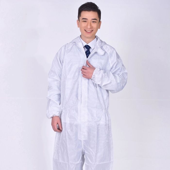 優(yōu)質(zhì)藍(lán)色白色條紋防靜電服 可定做