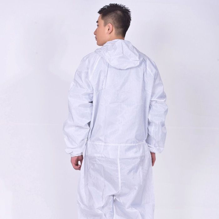 優(yōu)質(zhì)藍(lán)色白色條紋防靜電服 可定做