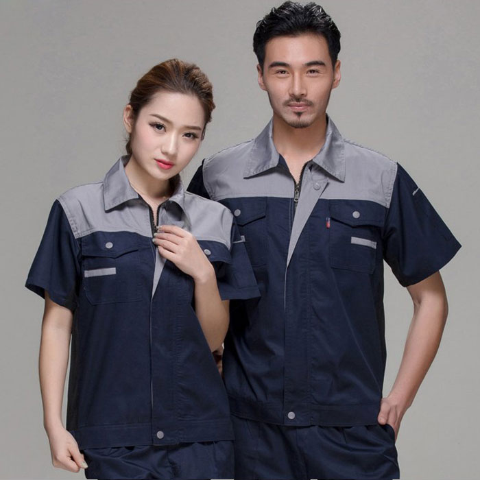 夏季工作服定做 汽修工人工作服 JL-QX022