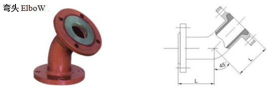 鋼襯玻璃彎頭 鋼襯玻璃彎頭